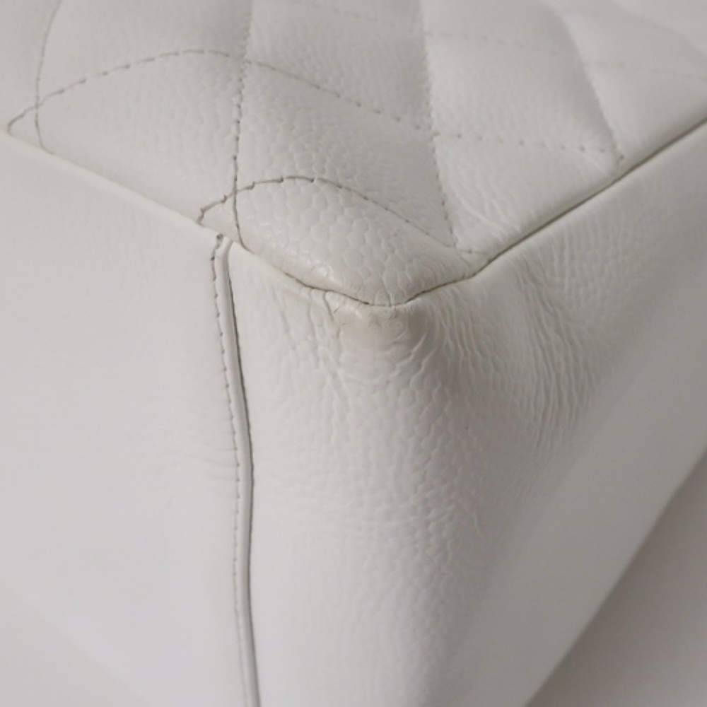 Chanel Grand Shopping Tote White Quilted Caviar - Picture 5 of 8
